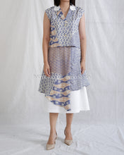 Load image into Gallery viewer, Laura Set Blazer and Skirt - White / Blue