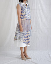 Load image into Gallery viewer, Laura Set Blazer and Skirt - White / Blue