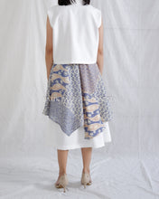 Load image into Gallery viewer, Laura Set Blazer and Skirt - White / Blue