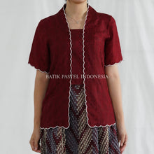 Load image into Gallery viewer, Awan atasan Kebaya Kutubaru Bordir Scallop Viscose - Batik Pastel