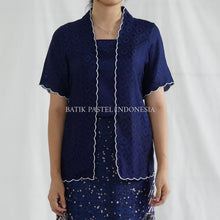 Load image into Gallery viewer, Awan atasan Kebaya Kutubaru Bordir Scallop Viscose - Batik Pastel