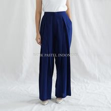 Load image into Gallery viewer, Kulot / Celana Pleats Tenun Bahan Dobi Viscose Batik Pastel Indonesia