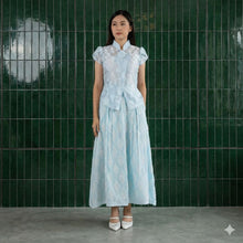 Muat gambar ke penampil Galeri, Hua top atasan blouse bordir kerah shanghai cheongsam cny