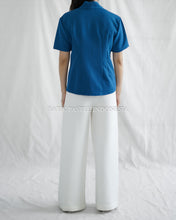 Load image into Gallery viewer, Chrysanthemum Top Top With Floral Embroidery - White