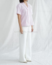 Load image into Gallery viewer, Chrysanthemum Top Top With Floral Embroidery - Navy