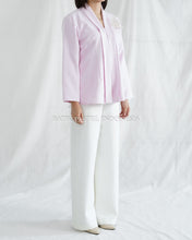 Load image into Gallery viewer, Chrysanthemum Top Top With Floral Embroidery - Navy