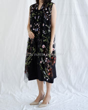 Muat gambar ke penampil Galeri, Garden Set Brocade Tulle - Vest & Inner Dress - Black (PO 7 hari kerja)