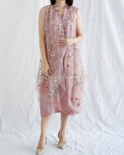 Muat gambar ke penampil Galeri, Garden Set Brocade Tulle - Vest & Inner Dress - Dusty Pink