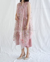 Muat gambar ke penampil Galeri, Garden Set Brocade Tulle - Vest & Inner Dress - Dusty Pink