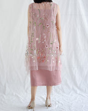 Muat gambar ke penampil Galeri, Garden Set Brocade Tulle - Vest & Inner Dress - Dusty Pink