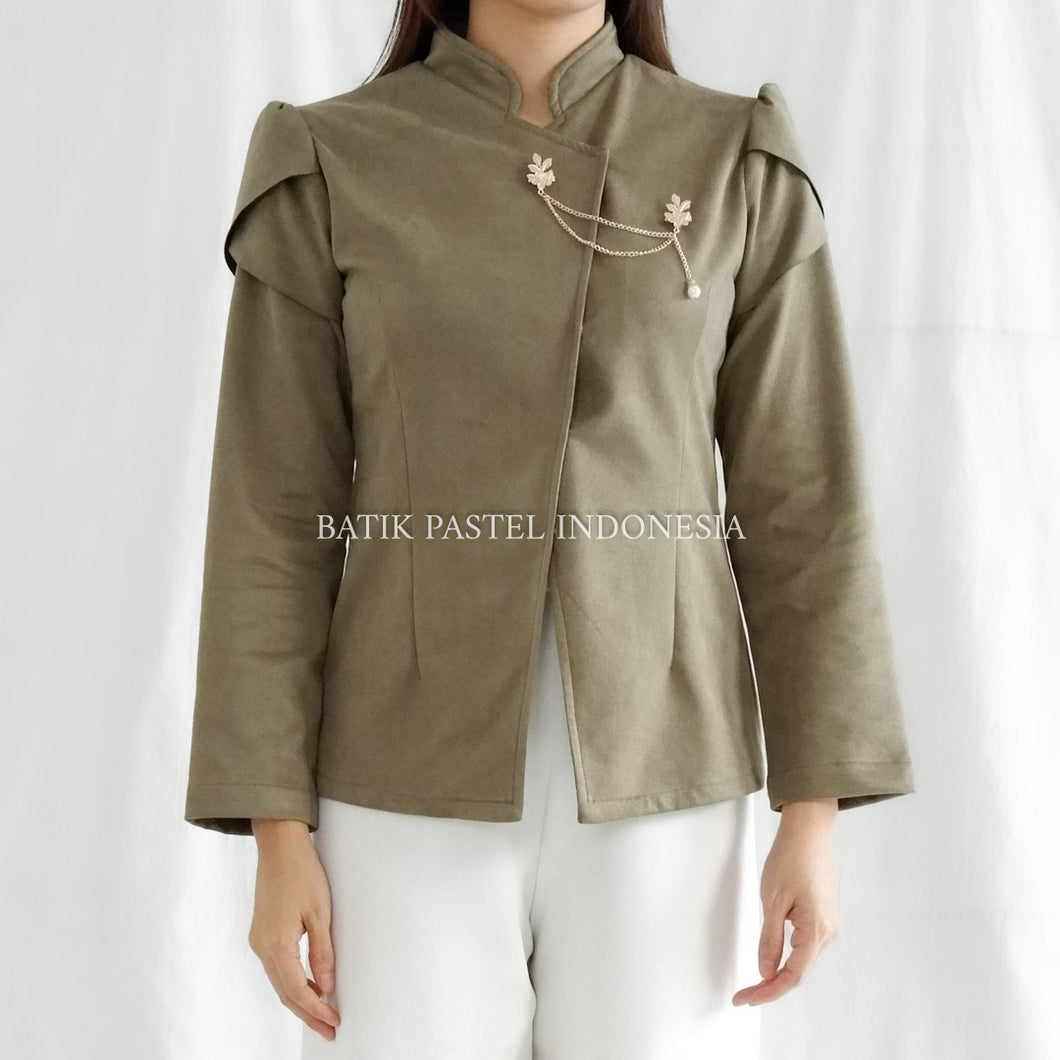 Dian Kebaya Janggan Modern bahan Vegan Suede