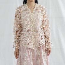 Load image into Gallery viewer, Bella Top Atasan Brokat Prada Lace - Batik Pastel
