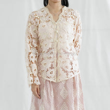 Load image into Gallery viewer, Bella Top Atasan Brokat Prada Lace - Batik Pastel
