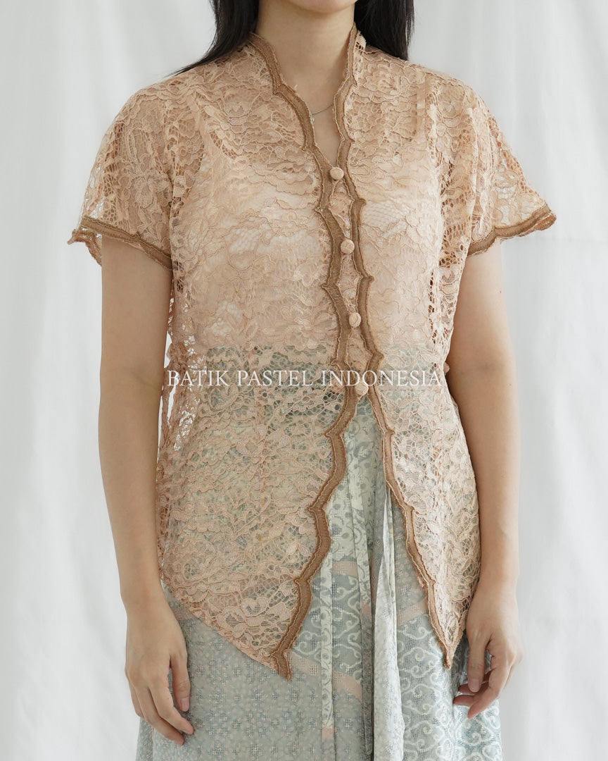 Seroja Kebaya atasan Brokat Modern - Batik Pastel