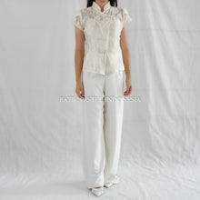 Muat gambar ke penampil Galeri, Hua top atasan blouse bordir kerah shanghai cheongsam cny
