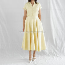 Load image into Gallery viewer, [Bisa Terpisah] Laura Rok Payung / Flare Full Circle &amp; Atasan Blouse Vneck Jacquard Premium Lebaran 2026 - Mewah &amp; Lembut - Batik Pastel
