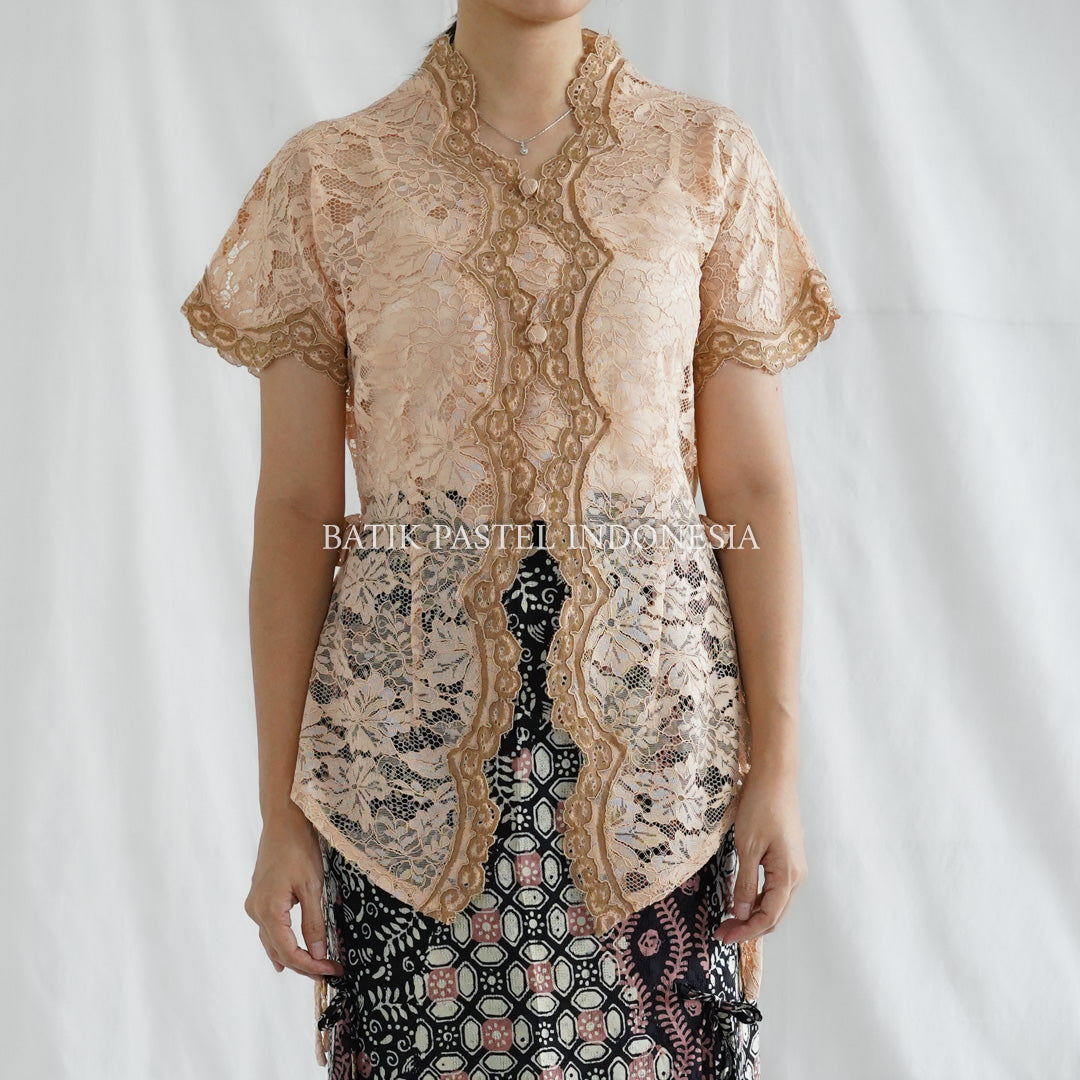 Kebaya Modern Brokat Batik Dress Seroja Kebaya Atasan Brokat