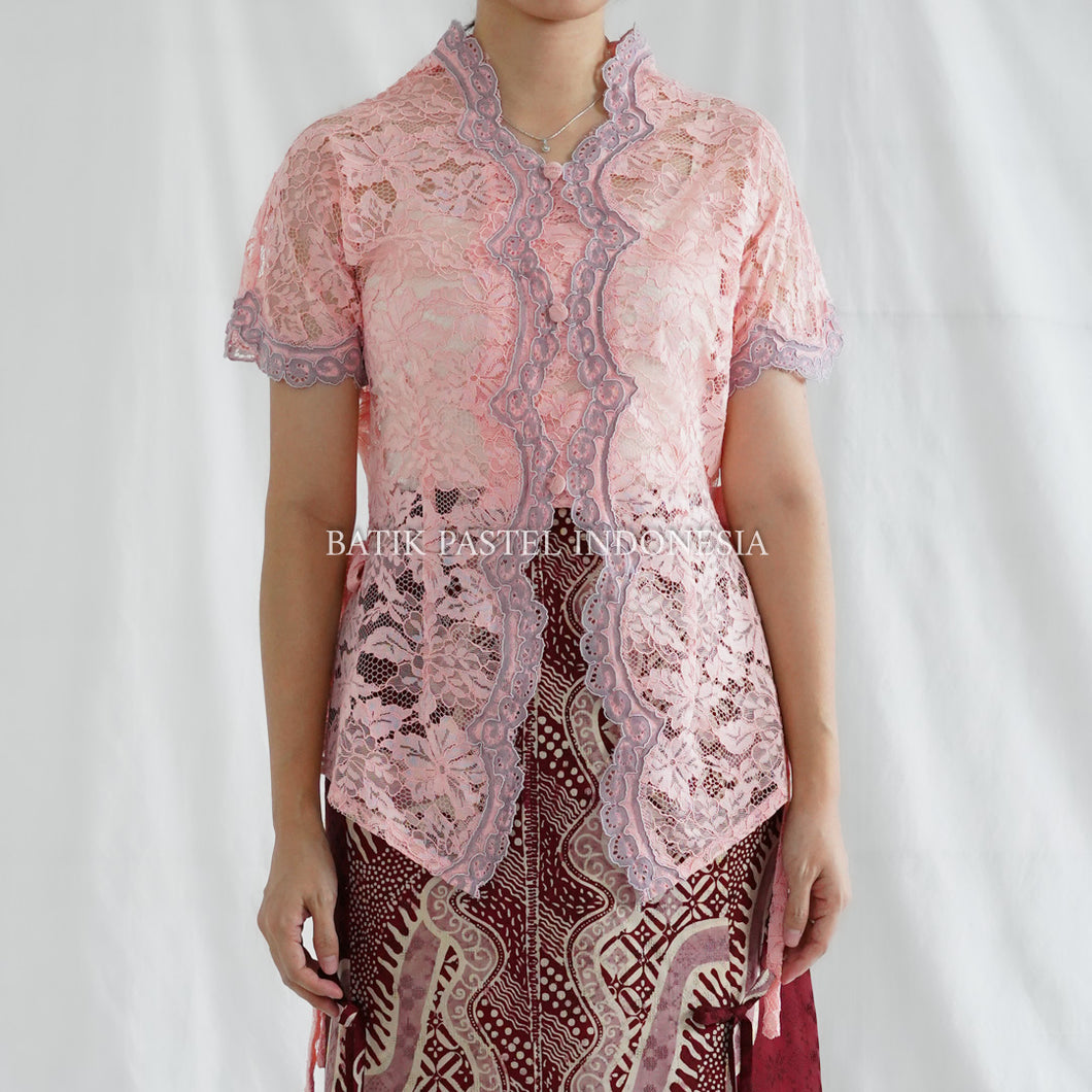 Seroja Kebaya atasan Brokat Modern - Batik Pastel