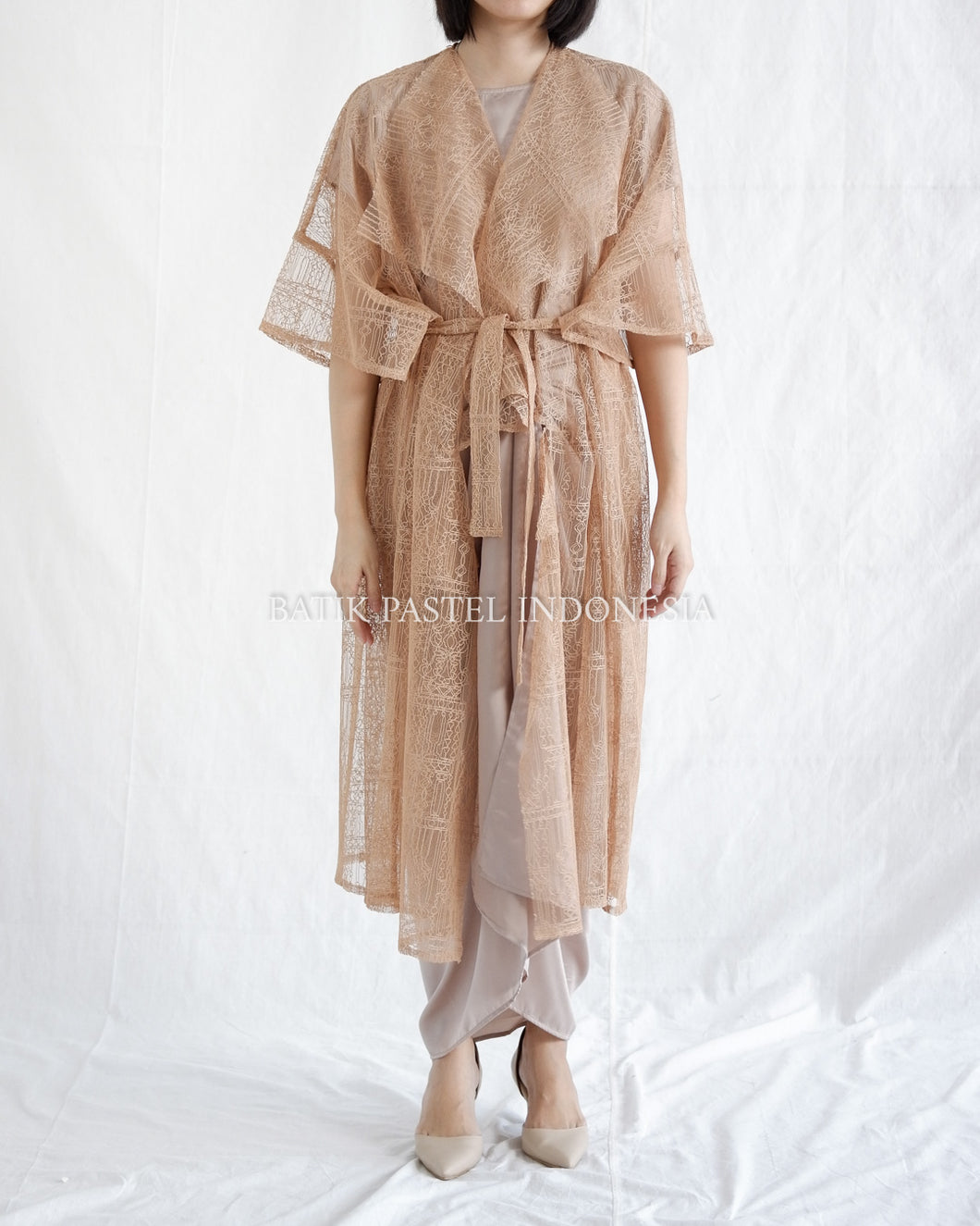 Lily Outer Brocade - Nude