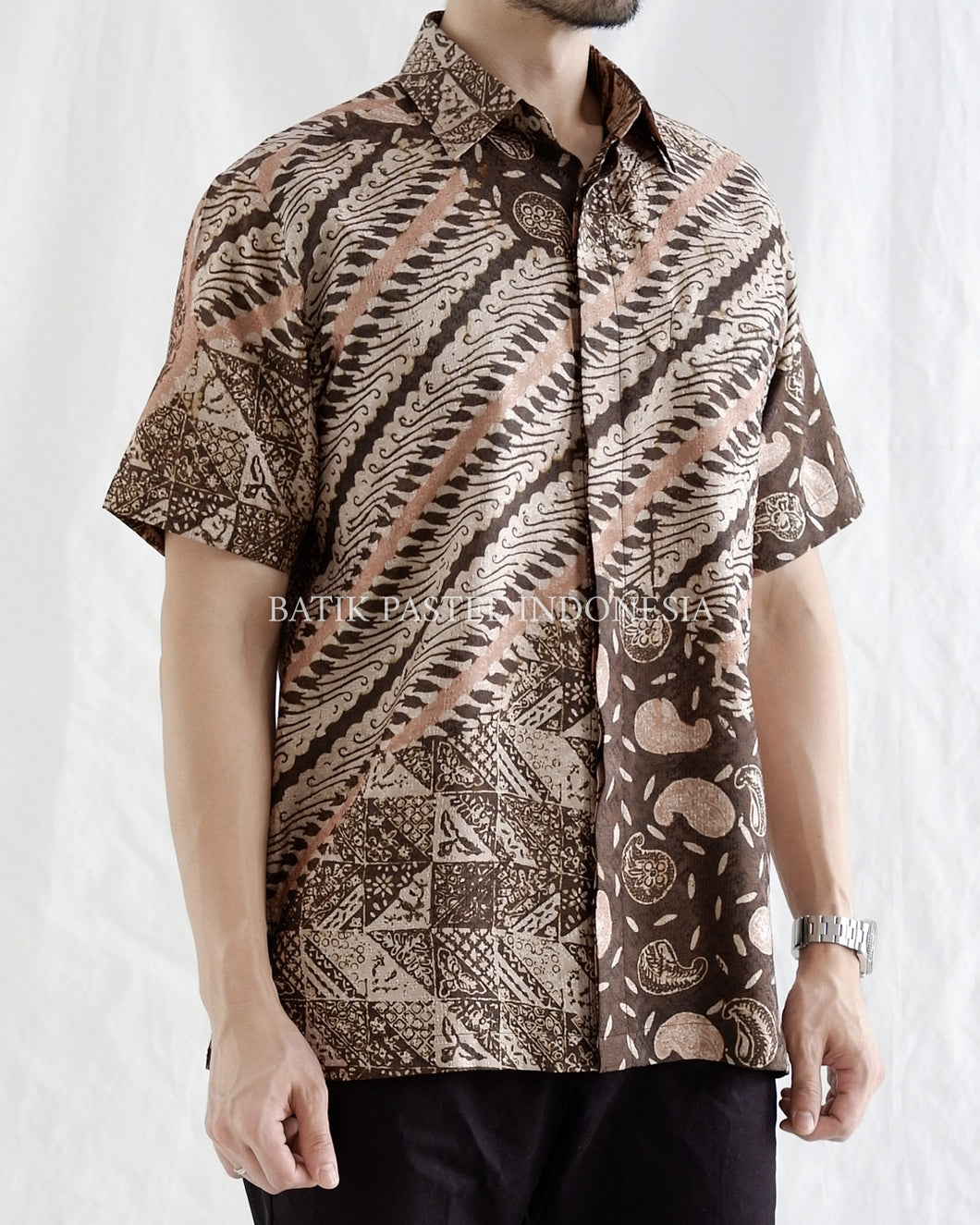 PO Batik Shirts - Choco Sage Island