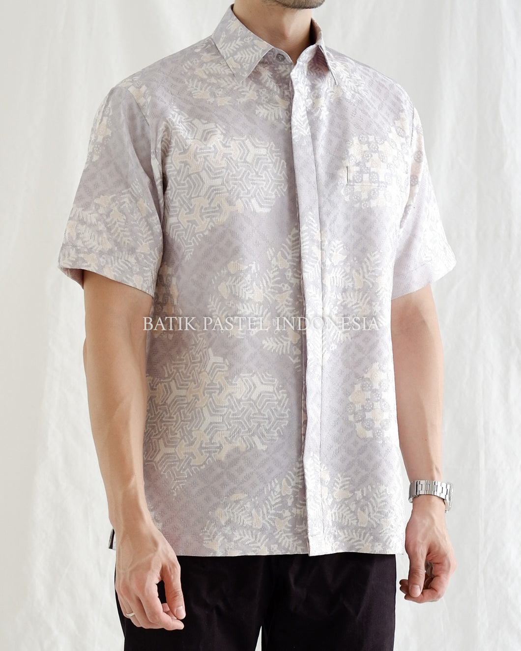 PO Batik Shirt - Clove Island Light Silver