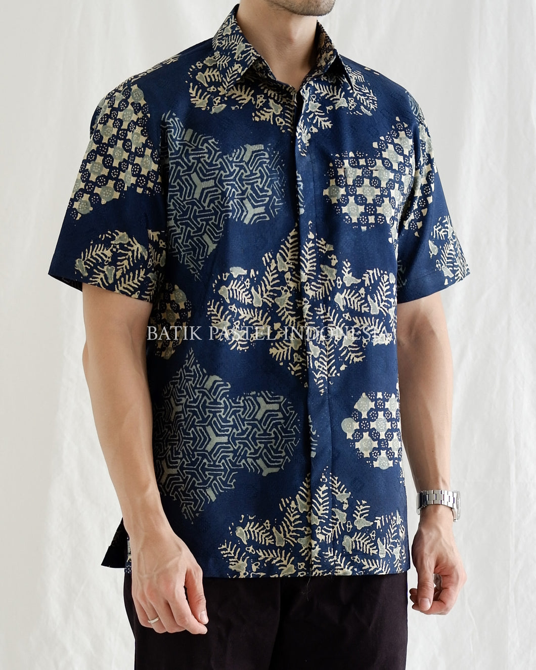 PO Batik Shirt - Pulau Clove Navy
